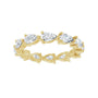 Sapphire Row Natural Diamond Petite Pear Eternity Band - 14K Yellow Gold, 5 × 3 mm, 7 (view 3)