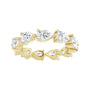 Sapphire Row Natural Diamond Petite Pear Eternity Band - 14K Yellow Gold, 6 × 4 mm, 8 (view 3)