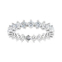 Sapphire Row Natural Diamond Petite Round Eternity Band - Platinum, 3 mm (view 3)