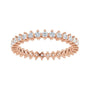 Sapphire Row Natural Diamond Petite Round Eternity Band - 14K Rose Gold, 1.7 mm (view 3)