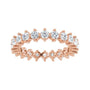 Sapphire Row Natural Diamond Petite Round Eternity Band - 14K Rose Gold, 2.5 mm (view 3)