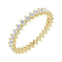 Sapphire Row Natural Diamond Petite Round Eternity Band - 14K Yellow Gold, 2 mm