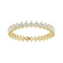 Sapphire Row Natural Diamond Petite Round Eternity Band - 14K Yellow Gold, 2 mm (view 3)