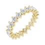 Sapphire Row Natural Diamond Petite Round Eternity Band - 14K Yellow Gold, 3 mm