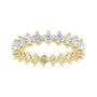 Sapphire Row Natural Diamond Petite Round Eternity Band - 14K Yellow Gold, 3 mm (view 3)