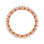 Sapphire Row Natural Diamond Petite Round Eternity Band - 14K Rose Gold, 3 mm (view 2)