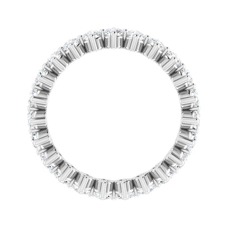 Sapphire Row Natural Diamond Petite Round Eternity Band - Platinum, 2.25 mm (view 2)