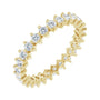 Sapphire Row Natural Diamond Petite Round Eternity Band - 14K Yellow Gold, 2.25 mm