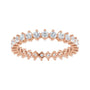 Sapphire Row Natural Diamond Petite Round Eternity Band - 14K Rose Gold, 2.25 mm (view 3)