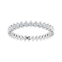 Sapphire Row Natural Diamond Petite Round Eternity Band - 14K White Gold, 1.7 mm (view 3)
