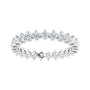 Sapphire Row Natural Diamond Petite Round Eternity Band - 14K White Gold, 2.5 mm (view 3)