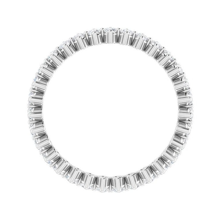 Sapphire Row Natural Diamond Petite Round Eternity Band - Platinum, 1.7 mm (view 2)