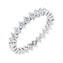 Sapphire Row Natural Diamond Petite Round Eternity Band - Platinum, 2.5 mm