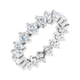 Sapphire Row Natural Diamond Petite Round Eternity Band - Platinum, 2.8 mm