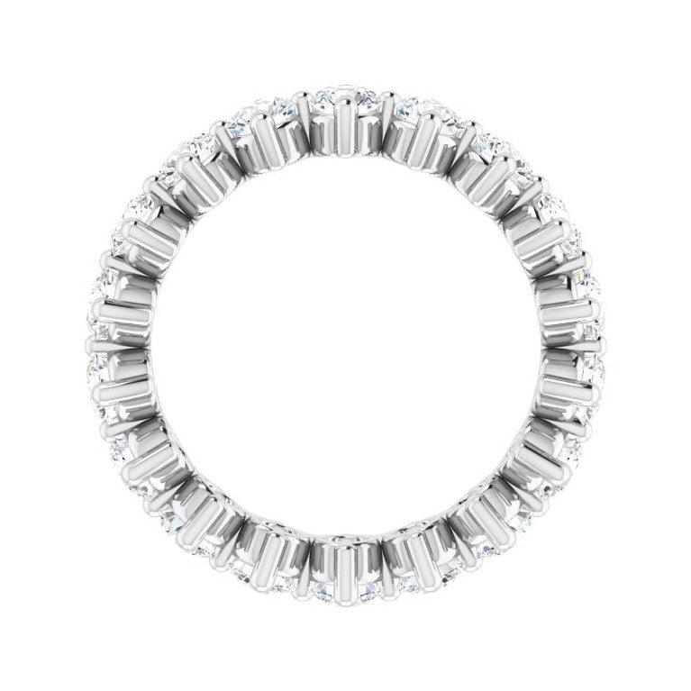 Sapphire Row Natural Diamond Petite Round Eternity Band - Platinum, 2.8 mm (view 2)