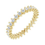 Sapphire Row Natural Diamond Petite Round Eternity Band - 14K Yellow Gold, 1.7 mm
