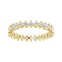 Sapphire Row Natural Diamond Petite Round Eternity Band - 14K Yellow Gold, 1.7 mm (view 3)