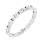 Sapphire Row Lab-Grown Diamond Petite Marquise Eternity Band - 14K White Gold, 4 × 2 mm, 5.5