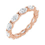Sapphire Row Lab-Grown Diamond Petite Marquise Eternity Band - 14K Rose Gold, 4.5 × 2.5 mm, 4