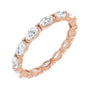 Sapphire Row Lab-Grown Diamond Petite Marquise Eternity Band - 14K Rose Gold, 4.5 × 2.5 mm, 8
