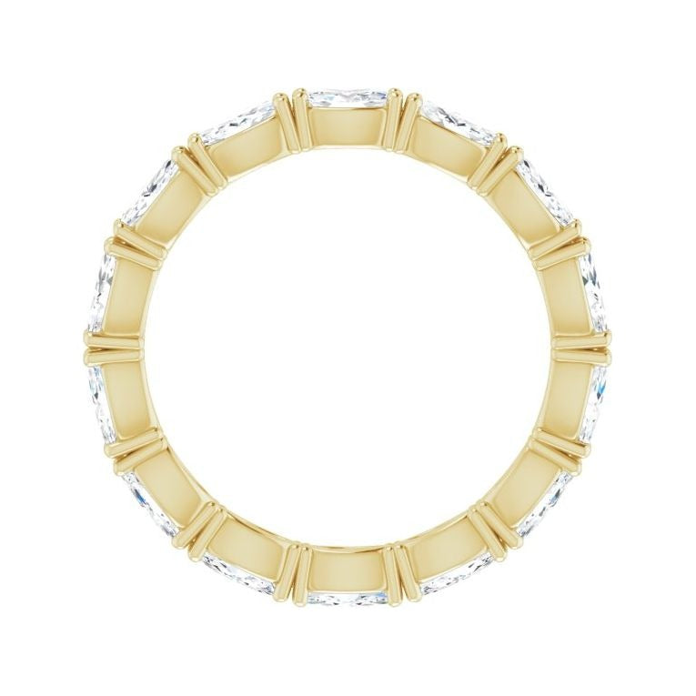 Sapphire Row Lab-Grown Diamond Petite Marquise Eternity Band - 14K Yellow Gold, 4 × 2 mm, 4.5 (view 2)