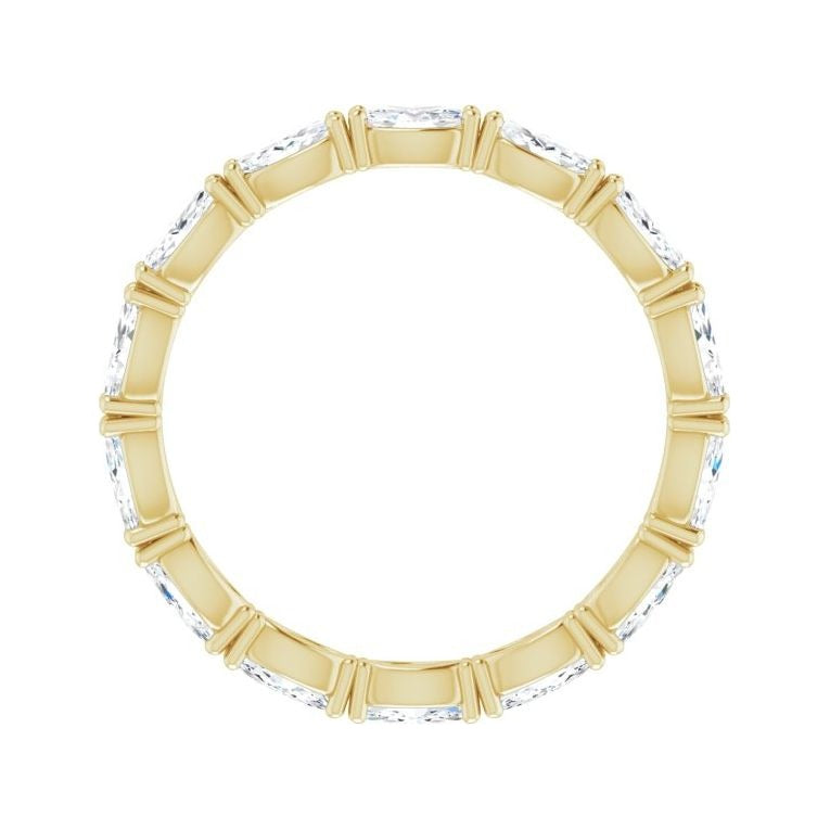 Sapphire Row Lab-Grown Diamond Petite Marquise Eternity Band - 14K Yellow Gold, 4 × 2 mm, 5.5 (view 2)