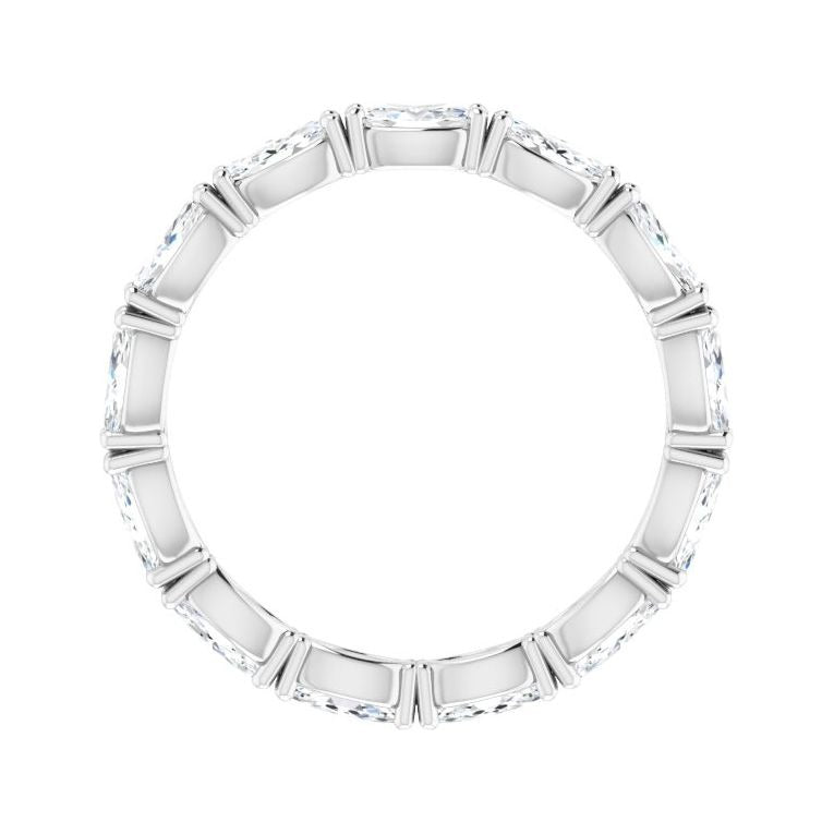 Sapphire Row Lab-Grown Diamond Petite Marquise Eternity Band - Platinum, 4 × 2 mm, 4 (view 2)