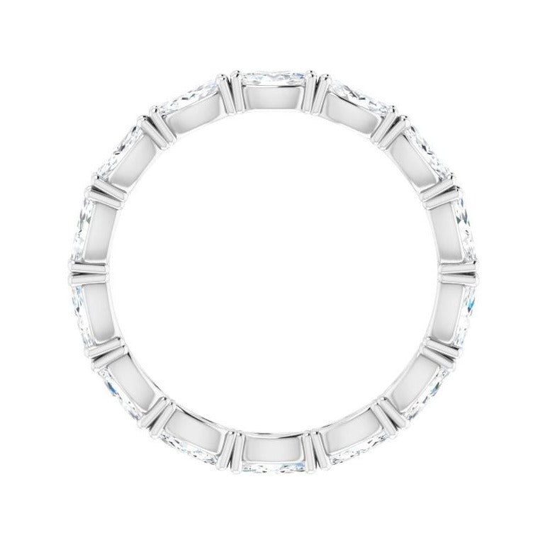 Sapphire Row Lab-Grown Diamond Petite Marquise Eternity Band - Platinum, 4 × 2 mm, 5 (view 2)