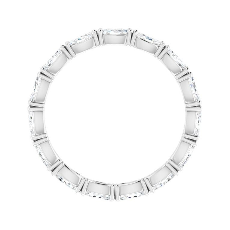 Sapphire Row Lab-Grown Diamond Petite Marquise Eternity Band - Platinum, 4 × 2 mm, 6 (view 2)