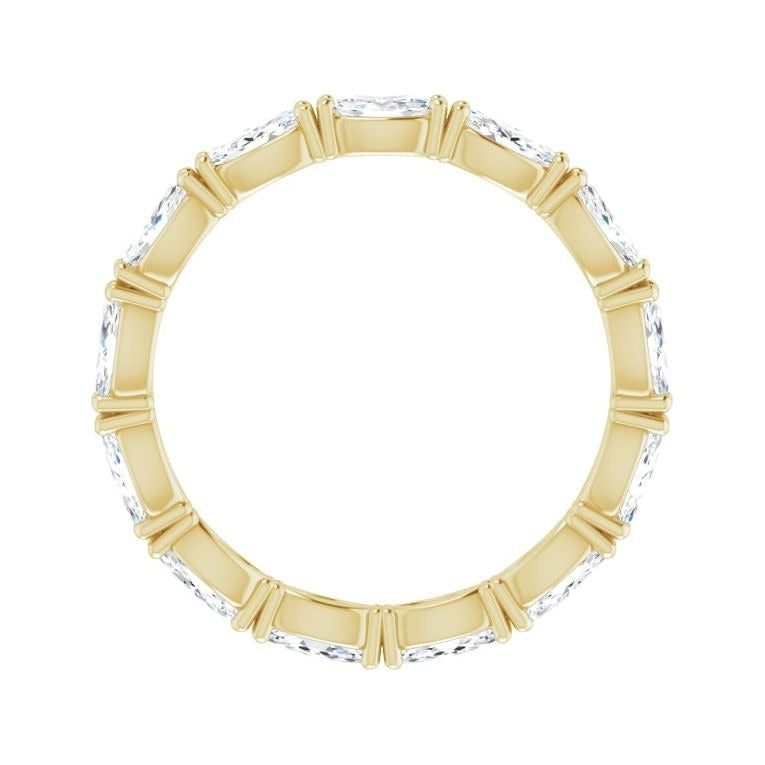 Sapphire Row Lab-Grown Diamond Petite Marquise Eternity Band - 14K Yellow Gold, 4 × 2 mm, 4 (view 2)