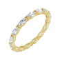 Sapphire Row Lab-Grown Diamond Petite Marquise Eternity Band - 14K Yellow Gold, 4 × 2 mm, 7