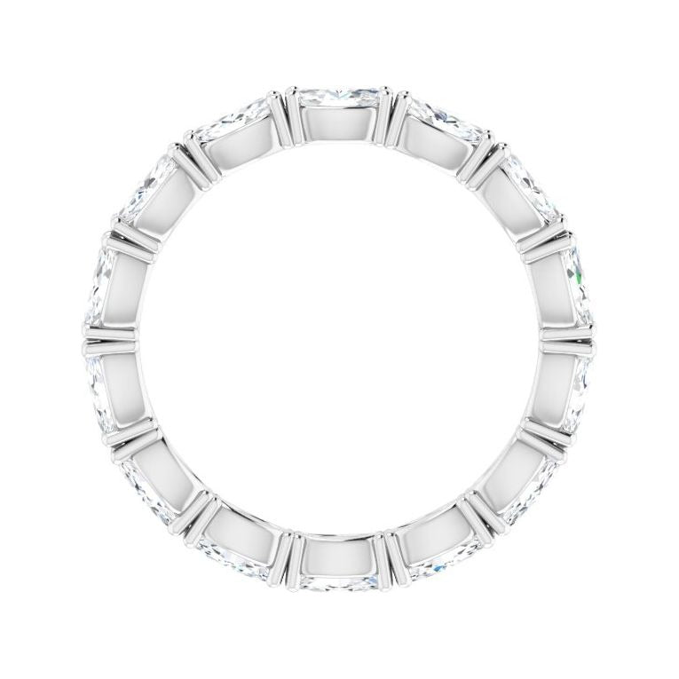 Sapphire Row Lab-Grown Diamond Petite Marquise Eternity Band - Platinum, 4.3 × 2.25 mm, 5.5 (view 2)