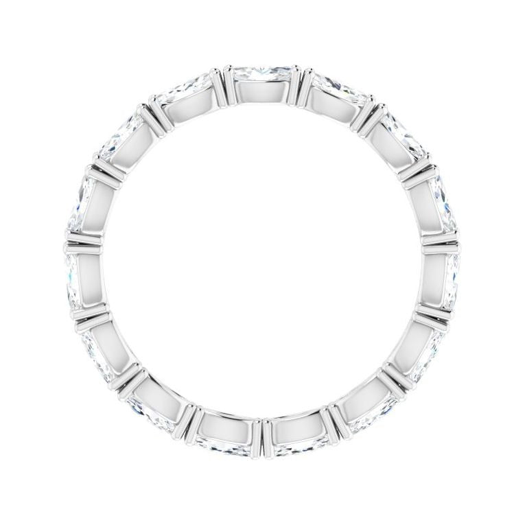 Sapphire Row Lab-Grown Diamond Petite Marquise Eternity Band - Platinum, 4.3 × 2.25 mm, 7.5 (view 2)