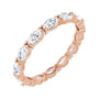 Sapphire Row Lab-Grown Diamond Petite Marquise Eternity Band - 14K Rose Gold, 4.5 × 2.5 mm, 7.5