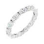 Sapphire Row Lab-Grown Diamond Petite Marquise Eternity Band - 14K White Gold, 4.3 × 2.25 mm, 4