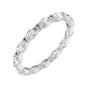 Sapphire Row Lab-Grown Diamond Petite Marquise Eternity Band - 14K White Gold, 4.3 × 2.25 mm, 7