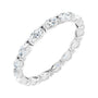 Sapphire Row Lab-Grown Diamond Petite Marquise Eternity Band - 14K White Gold, 4.3 × 2.25 mm, 8