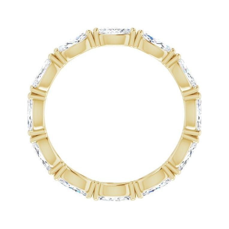 Sapphire Row Lab-Grown Diamond Petite Marquise Eternity Band - 14K Yellow Gold, 4.5 × 2.5 mm, 5 (view 2)