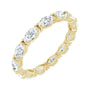 Sapphire Row Lab-Grown Diamond Petite Marquise Eternity Band - 14K Yellow Gold, 4.5 × 2.5 mm, 6