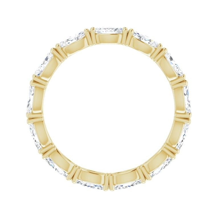 Sapphire Row Lab-Grown Diamond Petite Marquise Eternity Band - 14K Yellow Gold, 4.5 × 2.5 mm, 6 (view 2)