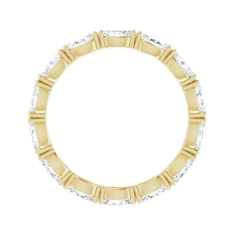 Sapphire Row Lab-Grown Diamond Petite Marquise Eternity Band - 14K Yellow Gold, 4.5 × 2.5 mm, 8 (view 2)