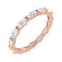 Sapphire Row Lab-Grown Diamond Petite Marquise Eternity Band - 14K Rose Gold, 4 × 2 mm, 5