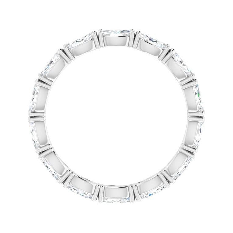 Sapphire Row Lab-Grown Diamond Petite Marquise Eternity Band - Platinum, 4.3 × 2.25 mm, 6 (view 2)