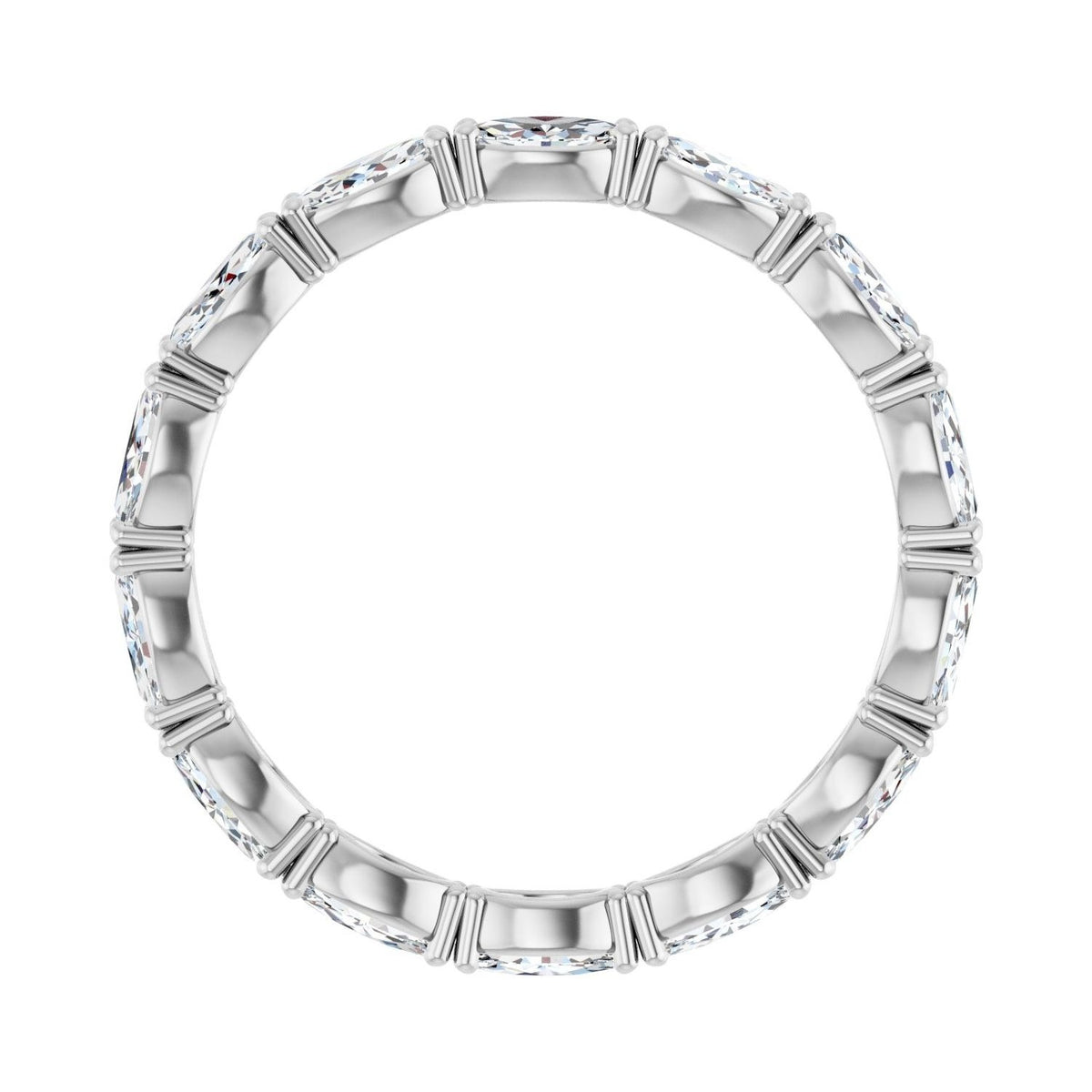 Sapphire Row Lab-Grown Diamond Petite Marquise Eternity Band - Platinum, 4.3 × 2.25 mm, 7 (view 2)