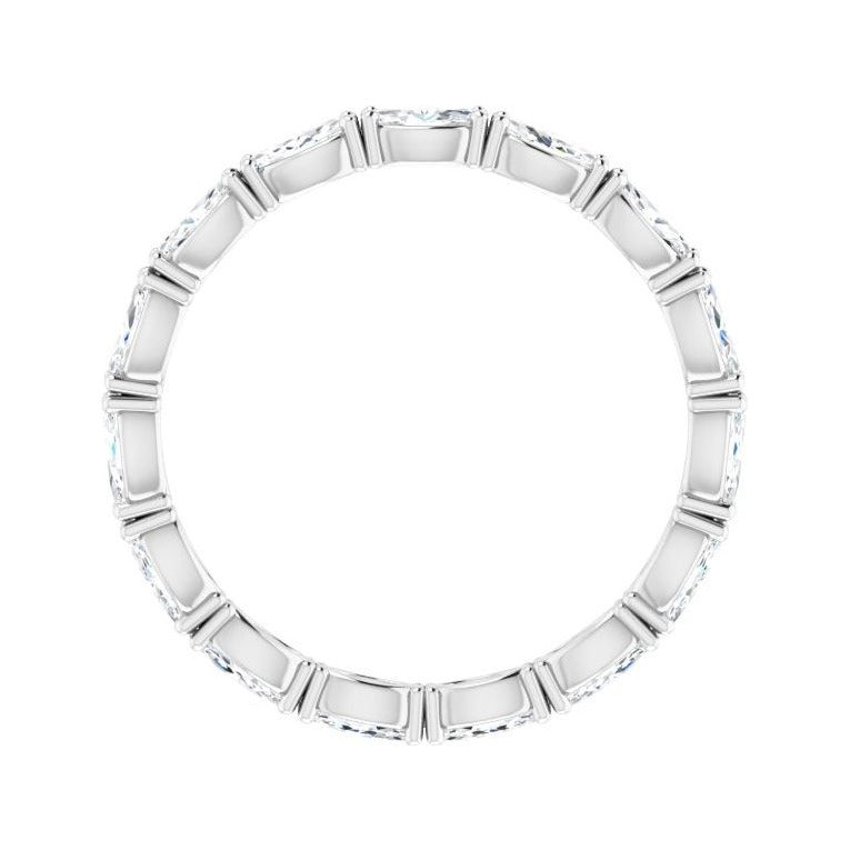 Sapphire Row Lab-Grown Diamond Petite Marquise Eternity Band - Platinum, 4.3 × 2.25 mm, 8 (view 2)