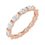 Sapphire Row Lab-Grown Diamond Petite Marquise Eternity Band - 14K Rose Gold, 4.3 × 2.25 mm, 4.5