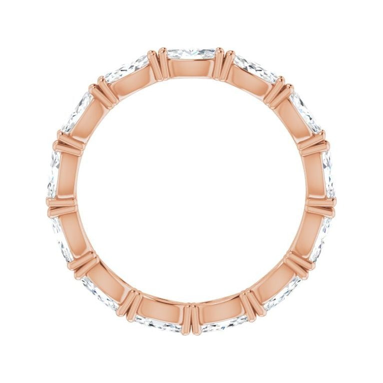 Sapphire Row Lab-Grown Diamond Petite Marquise Eternity Band - 14K Rose Gold, 4.3 × 2.25 mm, 4.5 (view 2)