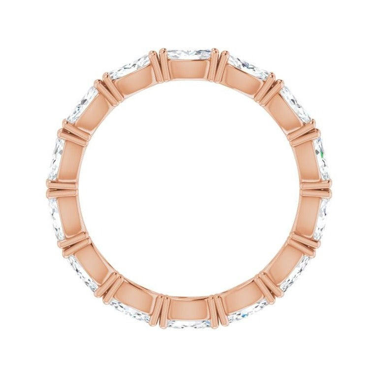 Sapphire Row Lab-Grown Diamond Petite Marquise Eternity Band - 14K Rose Gold, 4.3 × 2.25 mm, 5.5 (view 2)