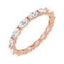 Sapphire Row Lab-Grown Diamond Petite Marquise Eternity Band - 14K Rose Gold, 4.3 × 2.25 mm, 7.5