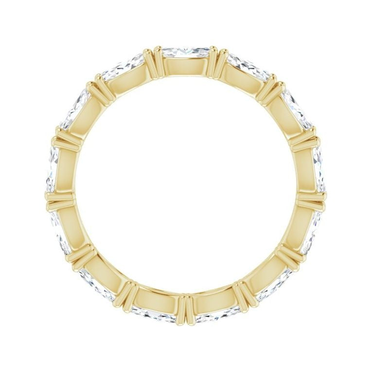 Sapphire Row Lab-Grown Diamond Petite Marquise Eternity Band - 14K Yellow Gold, 4.3 × 2.25 mm, 4 (view 2)